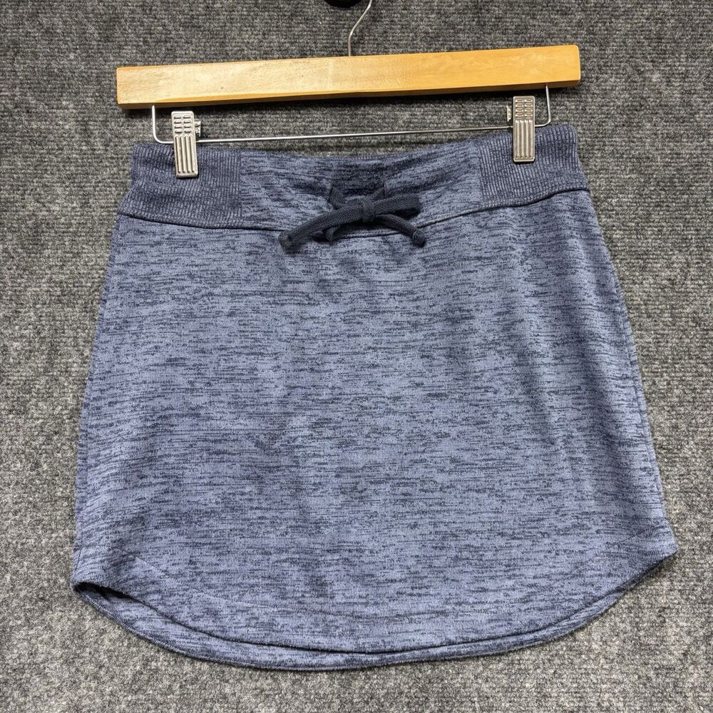Athleta Downplay Mini Skirt Size XS Heather Navy Pull On Casual Comfortable